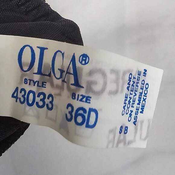 Vintage Olga Black Body Suit Basic Satin Size 36D Irregular - Picture 8 of 10